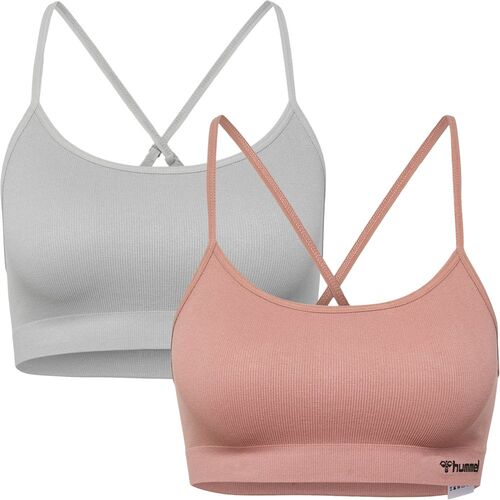 Hummel Hmljuno 2 Pack Seamless Bra - ash rose/paloma