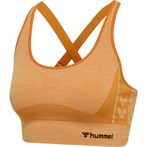 Hummel Hmlclea Seamless Sports Top - blazing orange/carrot curl melange