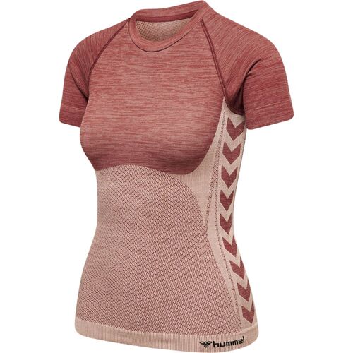 Hummel Hmlclea Seamless Tight T-Shirt - withered rose/rose tan melange
