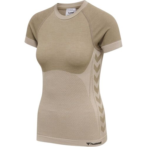 Hummel Hmlclea Seamless Tight T-Shirt - chateau gray/driftwood melange