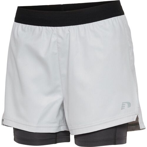 newline Women 2-In-1 Running Shorts - oyster mushroom