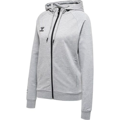 Hummel Hmlmove Grid Cot. Zip Hoodie Woman - grey melange