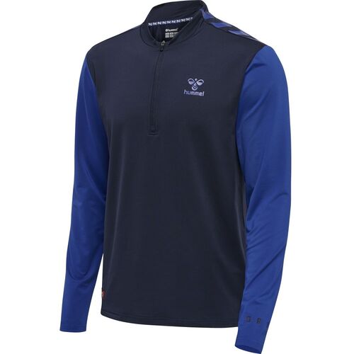 Hummel Hmlpro Grid Half Zip Training L/S - maritime blue/surf the web