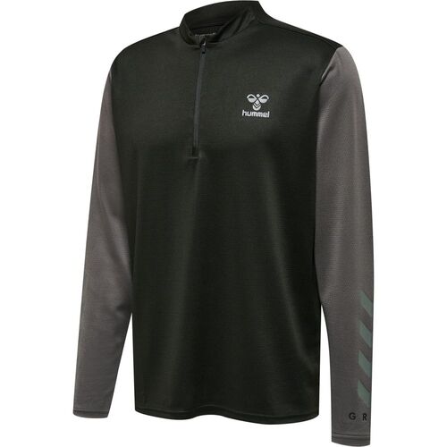 Hummel Hmlongrid 1/2 Zip Poly Sweat - jet black/forged iron