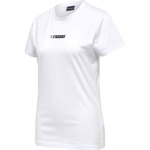 Hummel Hmloffgrid Tee S/S Wo - white/forged iron