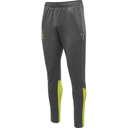 Hummel Hmlongrid Poly Pants - forged iron/dark citron