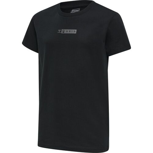 Hummel Hmloffgrid Tee S/S Kids - jet black/forged iron