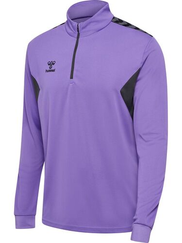 Hummel Hmlauthentic Half Zip Sweat - dahlia purple/asphalt