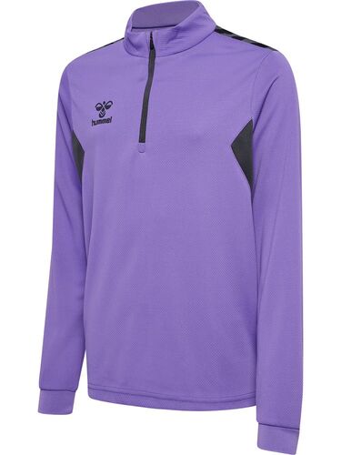Hummel Hmlauthentic Half Zip Sweat Kids - dahlia purple/asphalt