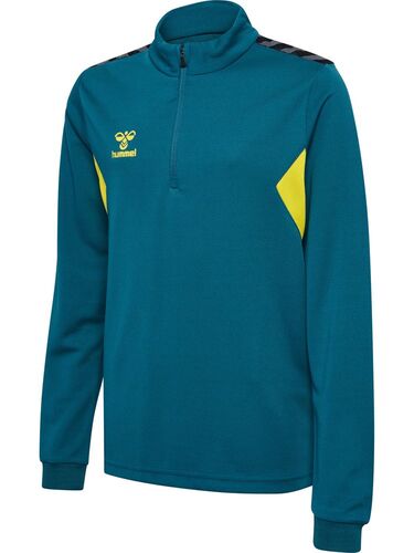Hummel Hmlauthentic Half Zip Sweat Kids - blue coral/sulphur spring