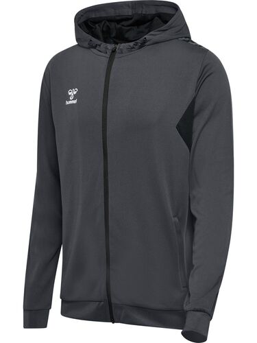 Hummel Hmlauthentic Pl Zip Hoodie - asphalt