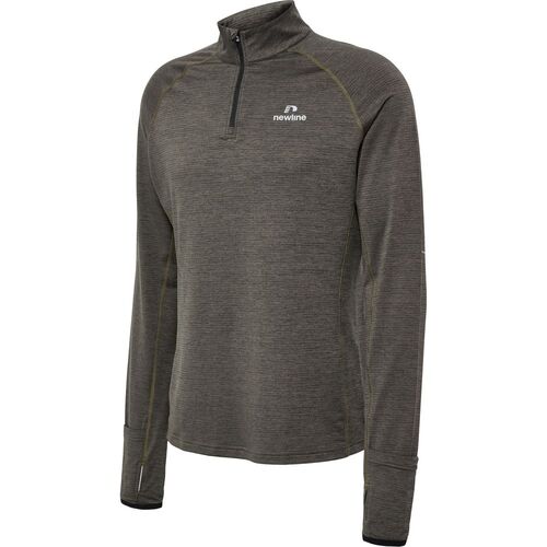 newline Nwlpace Half Zip - beluga melange