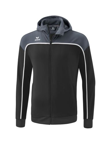 Erima Change Training Jacket With Hood - black grey/slate grey/white