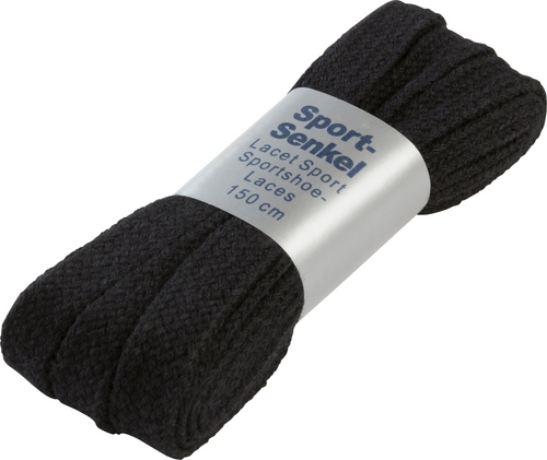 Pro Touch Schn�rsenkel 150 Cm Flach Breit - schwarz002