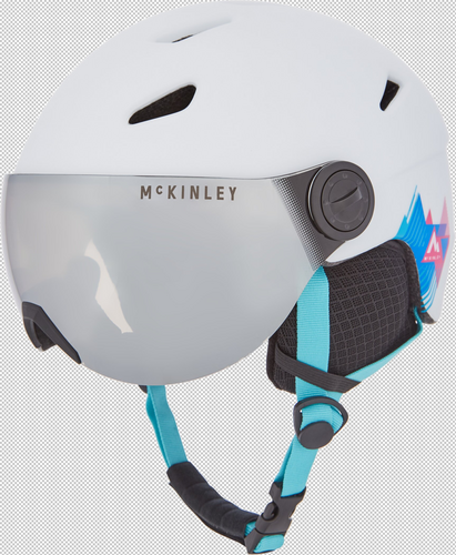 McKINLEY Ju.-Ski-Helm Pulse Jr S2 Visor Hs-016 - white/turquoise
