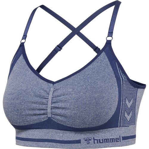 Hummel hmlMT LULU SEAMLESS SCRUNCH BRA - insignia blue melange