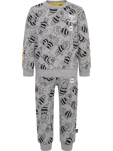 Hummel hmlMAYA AOP CREWSUIT - grey melange