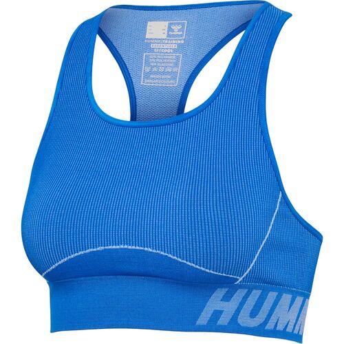 Hummel hmlTE CHRISTEL SEAMLESS SPORTS TOP - placid blue/lapis blue melange