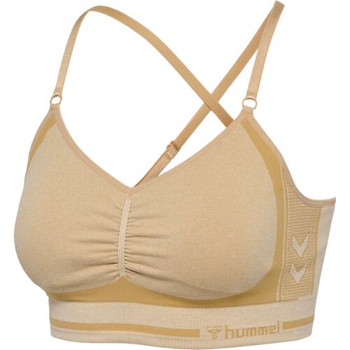 Hummel hmlMT LULU SEAMLESS SCRUNCH BRA - curds & whey melange