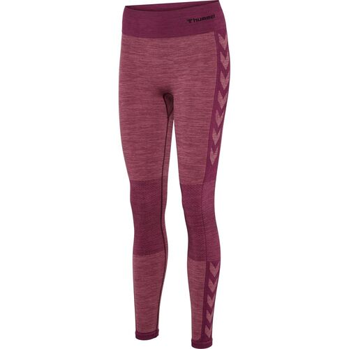 Hummel hmlCLEA SEAMLESS MID WAIST TIGHTS - grape wine/crushed berry mel