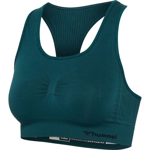 Hummel hmlSHAPING SEAMLESS SPORTS TOP - deep teal