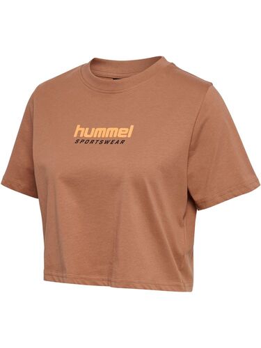 Hummel hmlLGC MALU CROPPED T-SHIRT - mocha mousse