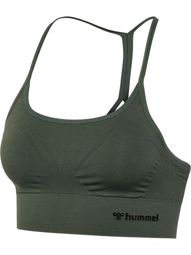 Hummel hmlTIFFY SEAMLESS SPORTS TOP - climbing ivy