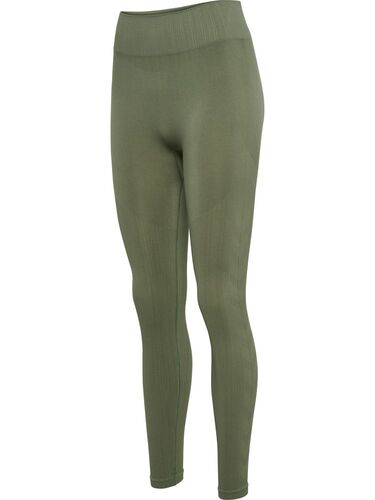 Hummel hmlMT DEFINE SEAML SCRUNCH TIGHTS - deep lichen green