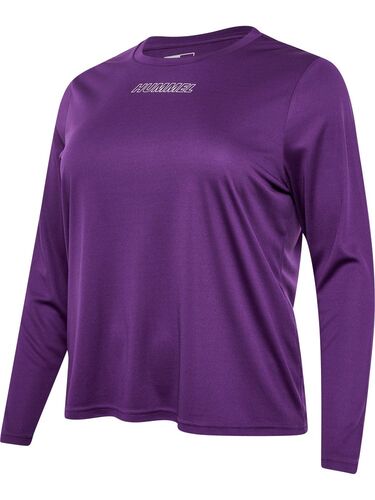 Hummel hmlTE CURVY T-SHIRT L/S PLUS - imperial purple