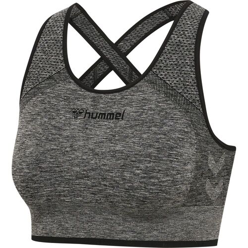 Hummel hmlMT UNA SEAMLESS SPORTS TOP - black melange