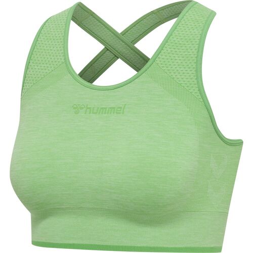 Hummel hmlMT UNA SEAMLESS SPORTS TOP - summer green melange