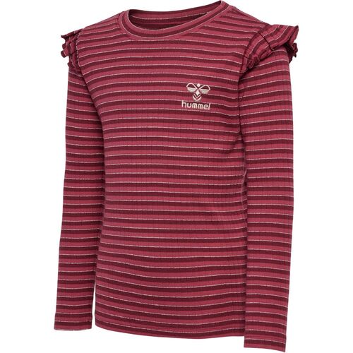 Hummel hmlMERLE T-SHIRT L/S - cordovan