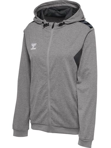 Hummel hmlAUTHENTIC PL ZIP HOODIE WOMAN - grey melange