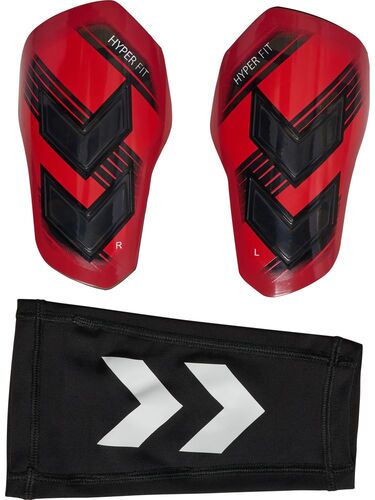 Hummel HML SHIN GUARDS HYPER FIT - poppy red/transparent
