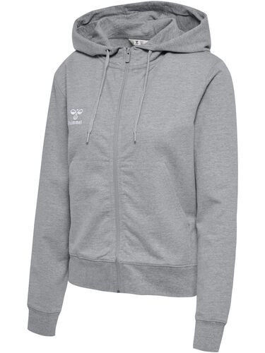 Hummel hmlGO 2.0 ZIP HOODIE WOMAN - grey melange