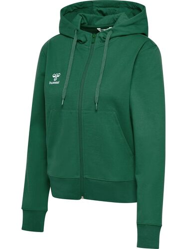 Hummel hmlGO 2.0 ZIP HOODIE WOMAN - evergreen