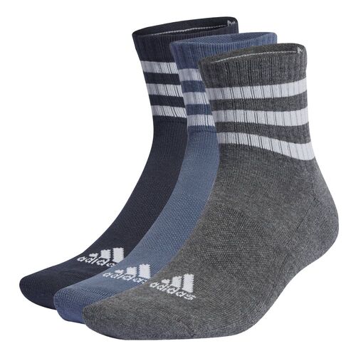 adidas 3-Streifen Cushioned Sportswear Mid-Cut Socken, 3 Paar