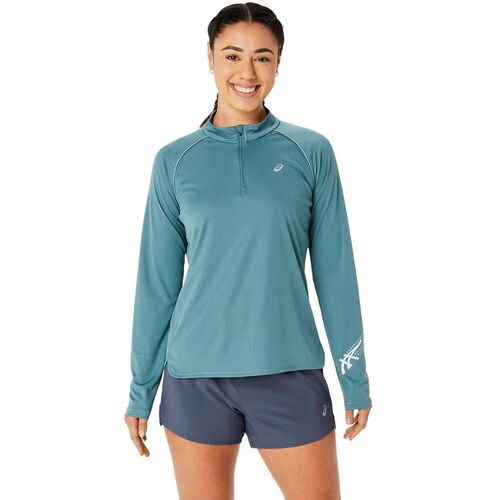 Asics Icon 1/2 Zip Ls Top - foggy teal/pure aqua