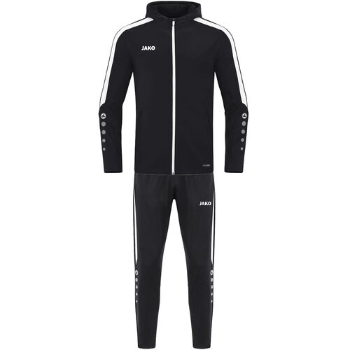 Jako Trainingsanzug Polyester Power mit Kapuze - schwarz