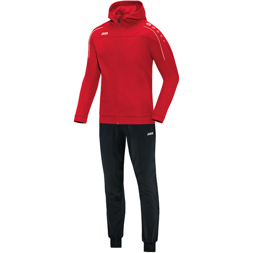 Jako Trainingsanzug Polyester Classico mit Kapuze  - rot