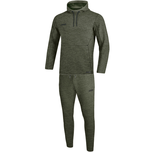 Jako Jogginganzug Premium Basics mit Kapuzensweat - khaki meliert
