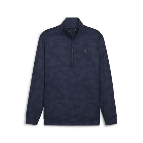 Puma Cloudspun Camo 1/4 Zip - deep navy