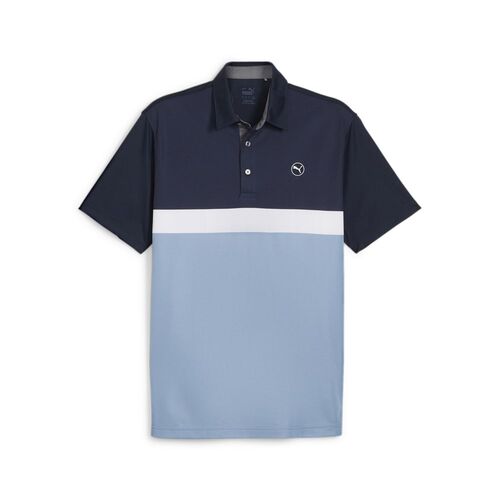 Puma Pure Colorblock Polo - deep navy-zen blue