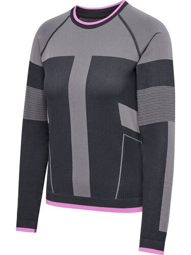 Hummel Hmlseamless Tee Ls - obsidian