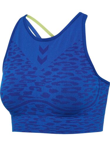 Hummel Hmlmt Leo Seamless Sports Bra - olympian blue/sodalite blue me