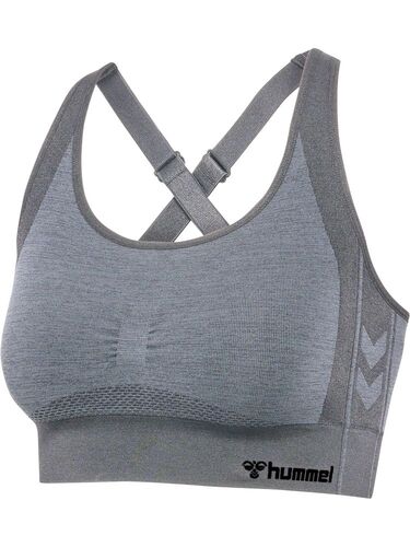 Hummel Hmlmt Shine Seamless Sports Bra - quiet shade/sharkskin melange