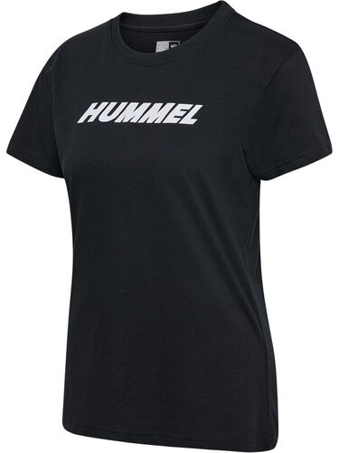 Hummel Hmlelemental Logo Cotton Tee Woman - black