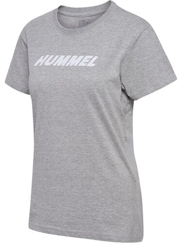 Hummel Hmlelemental Logo Cotton Tee Woman - grey melange