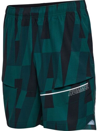 Hummel Hmlcourt Aop Pocket Shorts - rain forest