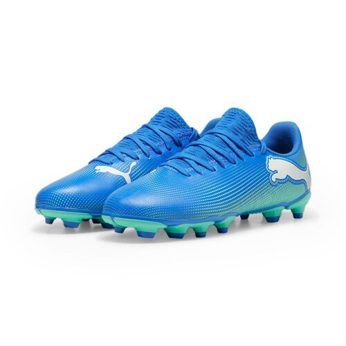 Puma Future 7 Play Fg/Ag Jr - hyperlink blue-mint-puma white